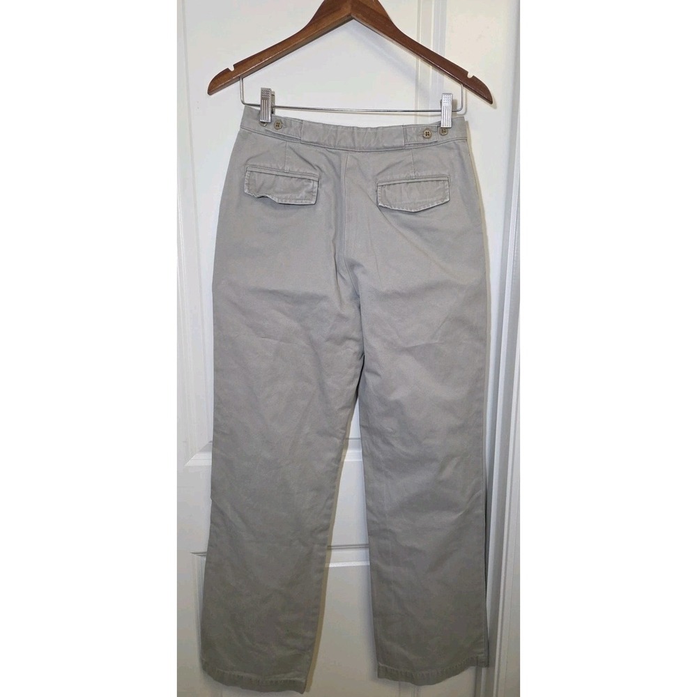 Vintage 1999 Banana Republic Chinos Pants Women‎ 4 Safari High Rise Wide Leg Tan